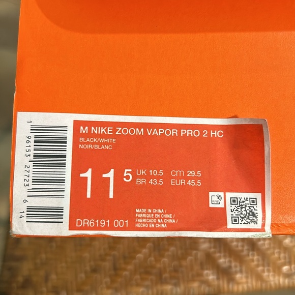 New in box Nike ZOOM VAPOR PRO 2 HC size 11.5 - Picture 9 of 9